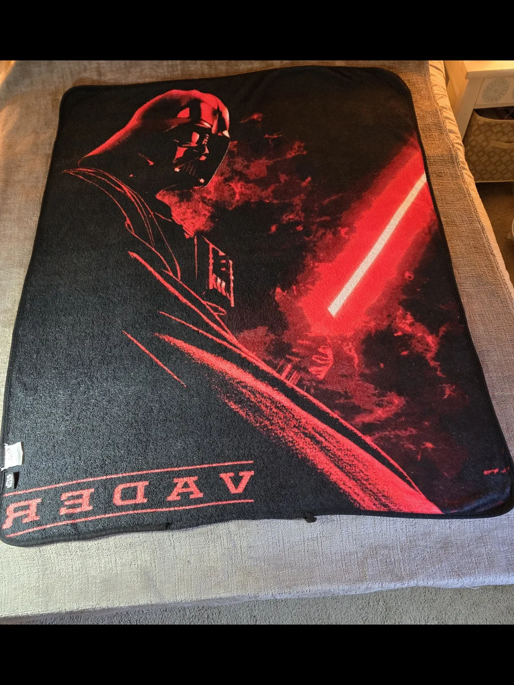 Star Wars Darth Vader red and black plush throw blanket 48